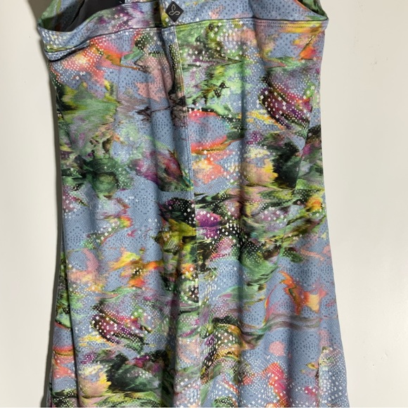 Prana Cantine Dress Blue Graceful Stretch Halter Double Strap back Round Neck XS - Picture 12 of 16